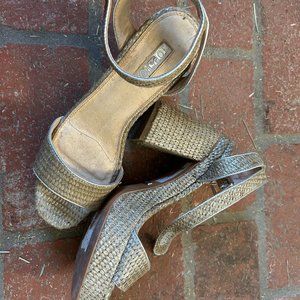 Vintage TopShop silver platforms